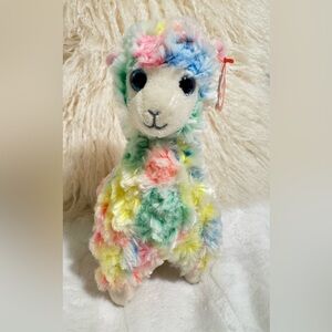 TY Multicolored Plush Alpaca Toy Beanie Boos - LOLA the Llama